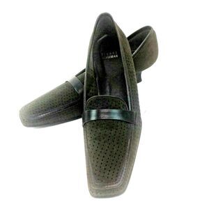 Stuart Weitzman Womens Chocolate Perforated 1.75 Kitten Heels Size 6W